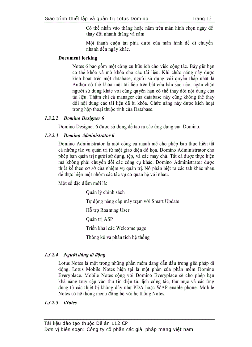 image for page Giáo trình thiết lập và quản trị Lotus Domino