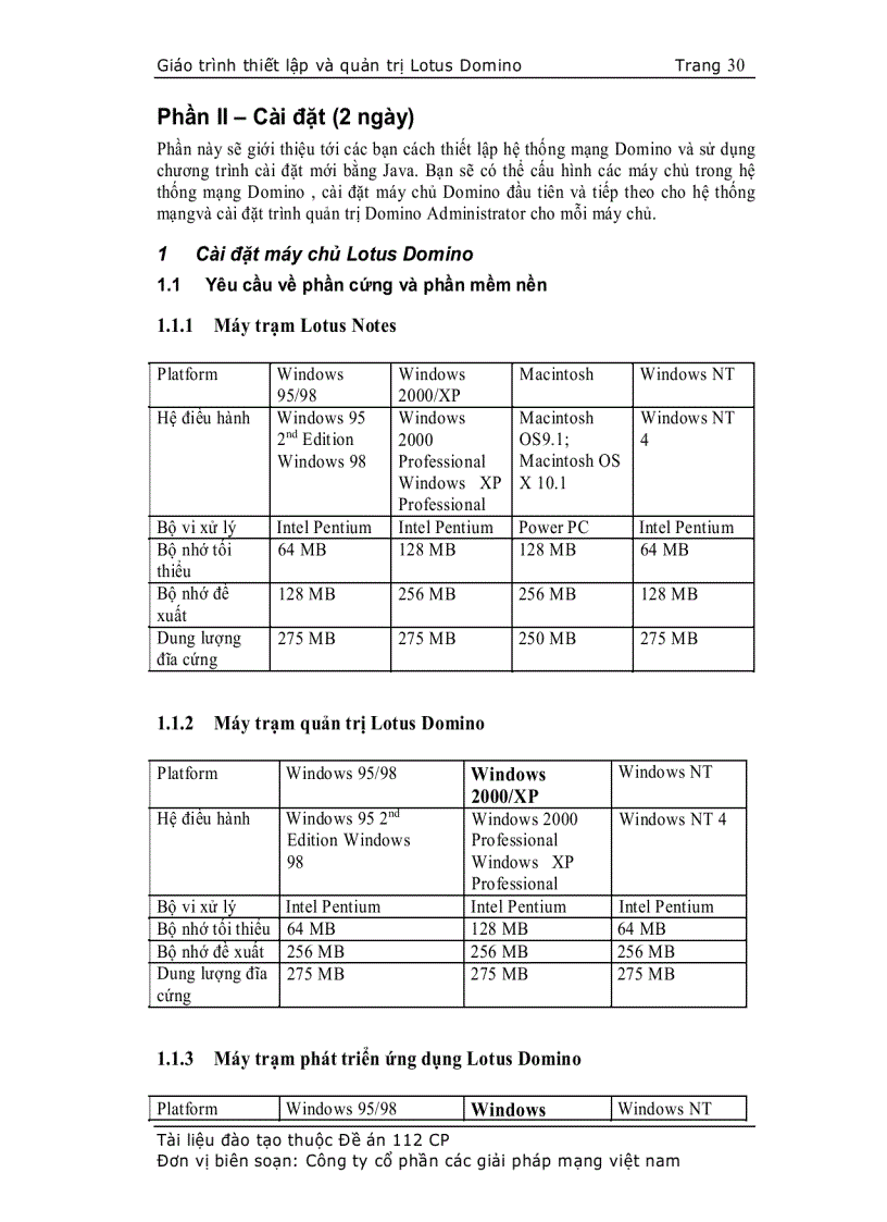 image for page Giáo trình thiết lập và quản trị Lotus Domino