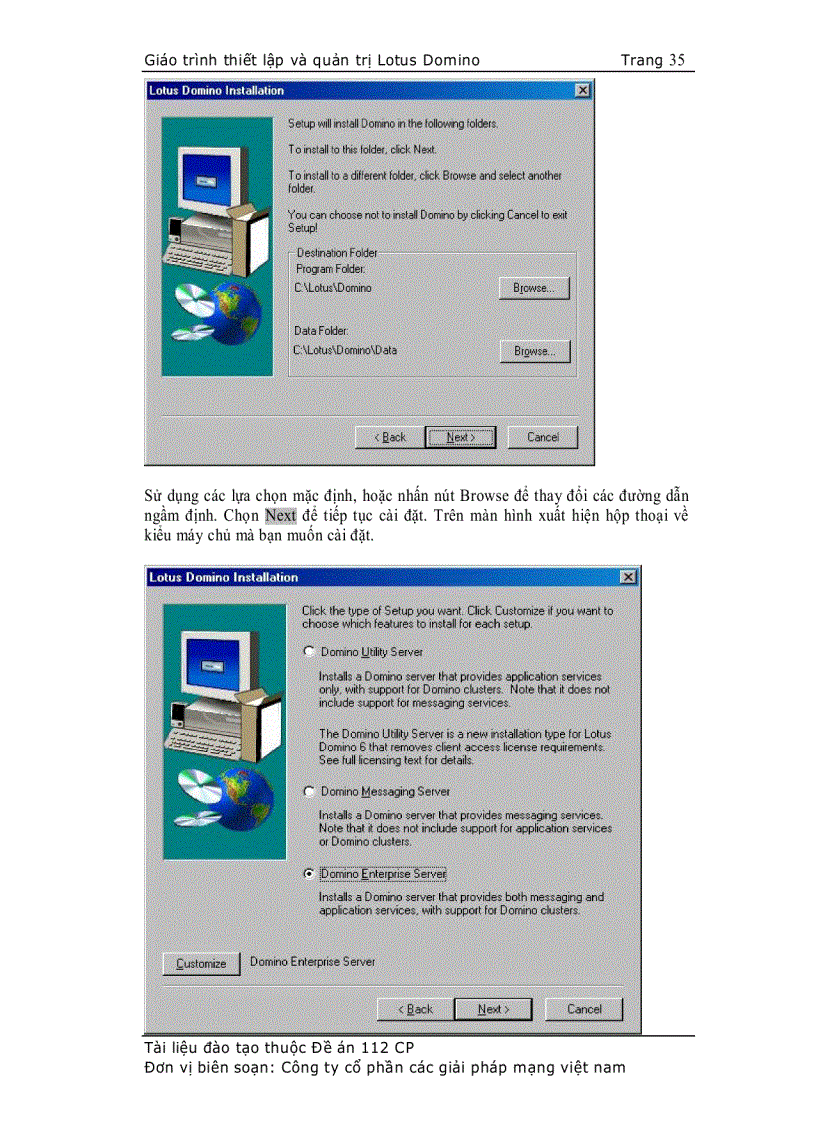 image for page Giáo trình thiết lập và quản trị Lotus Domino