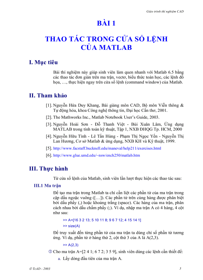 image for page Giáo trình thực hành CAD