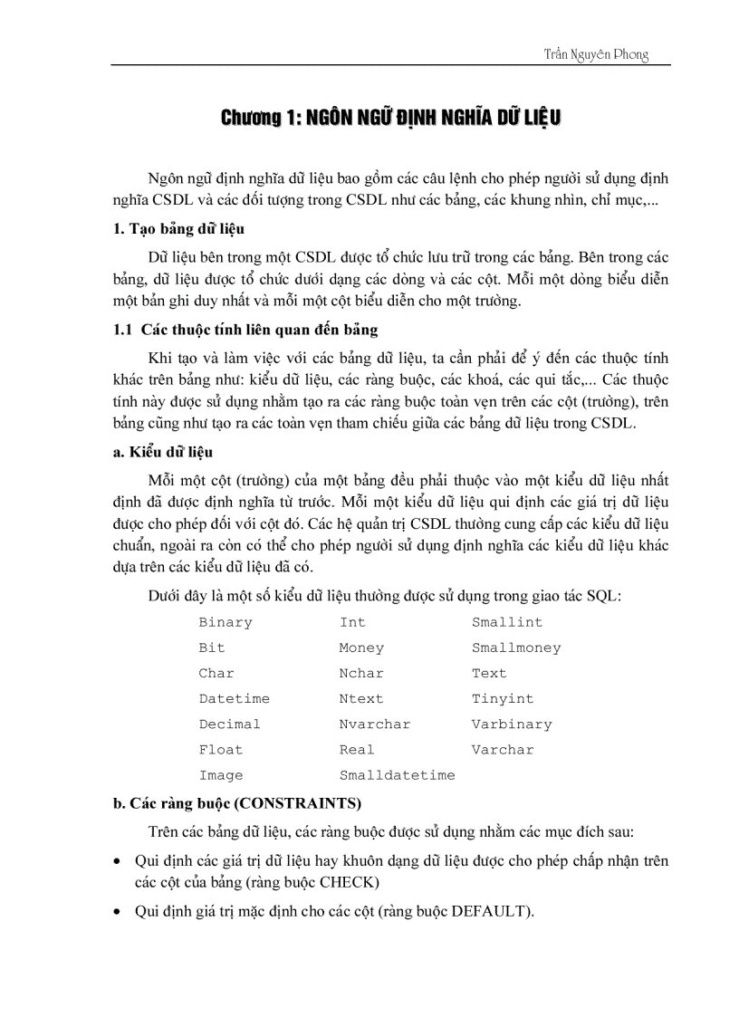 image for page Giáo trình thực hành SQL Đại Học Huế