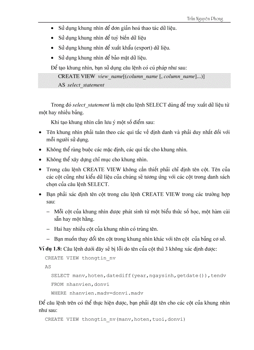 image for page Giáo Trình Thực Hành SQL
