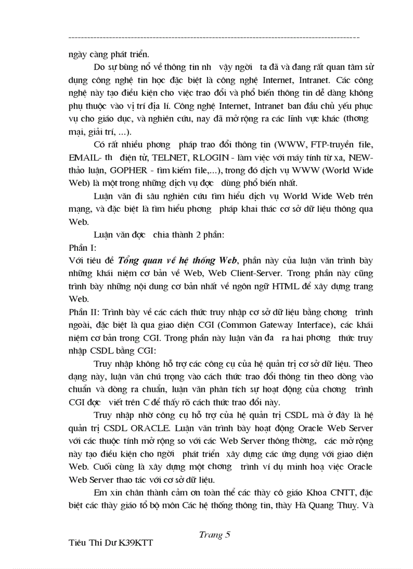 image for page Giáo Trình Truy Nhập Cơ Sở Dữ Liệu Bằng web