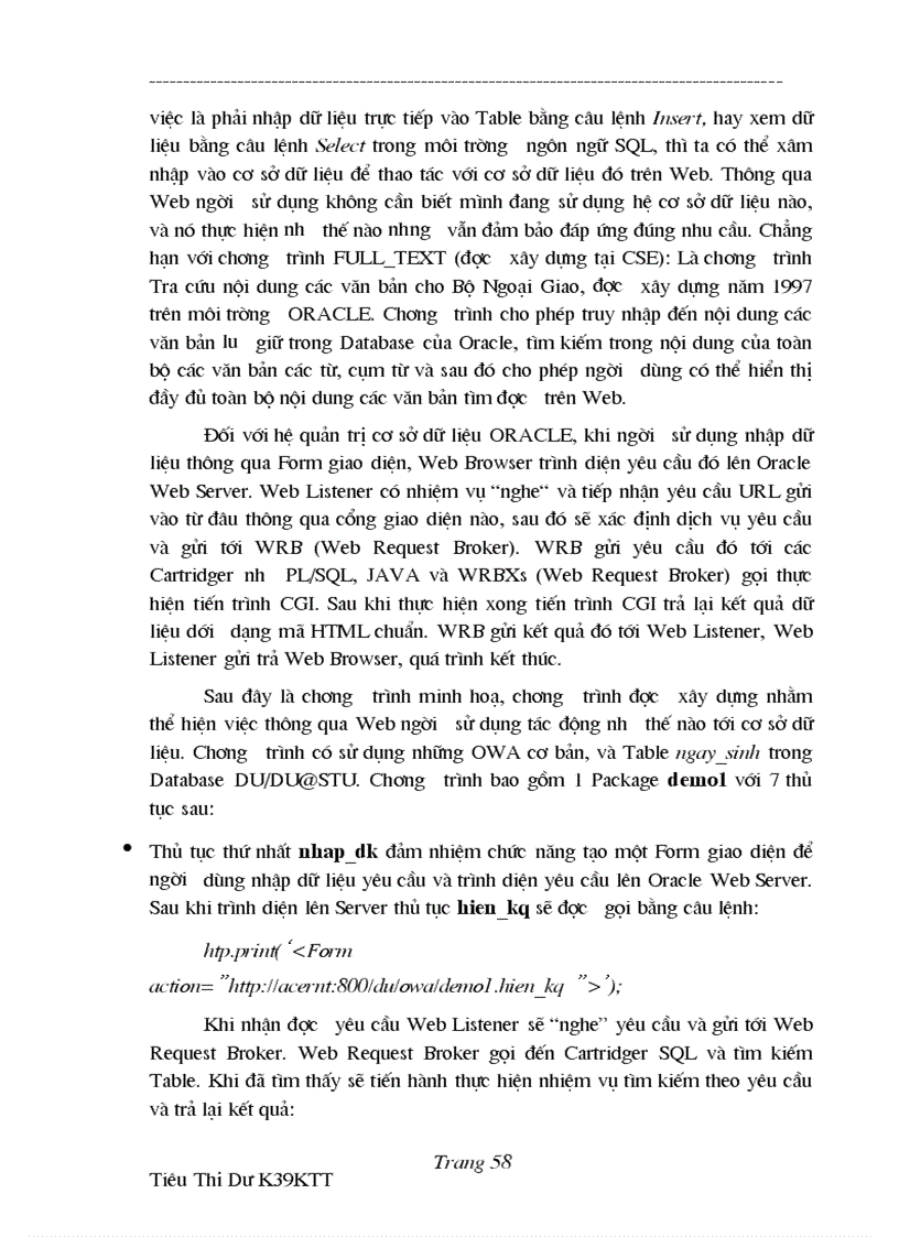 image for page Giáo Trình Truy Nhập Cơ Sở Dữ Liệu Bằng web