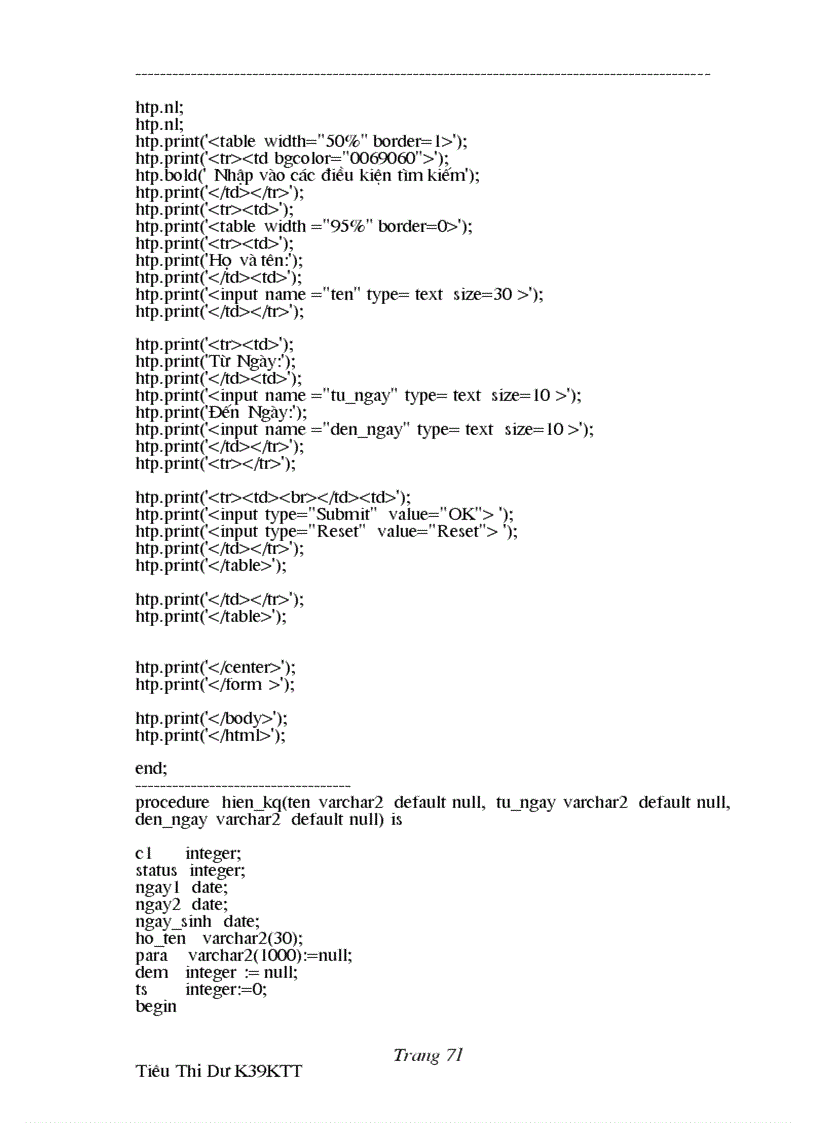 image for page Giáo Trình Truy Nhập Cơ Sở Dữ Liệu Bằng web