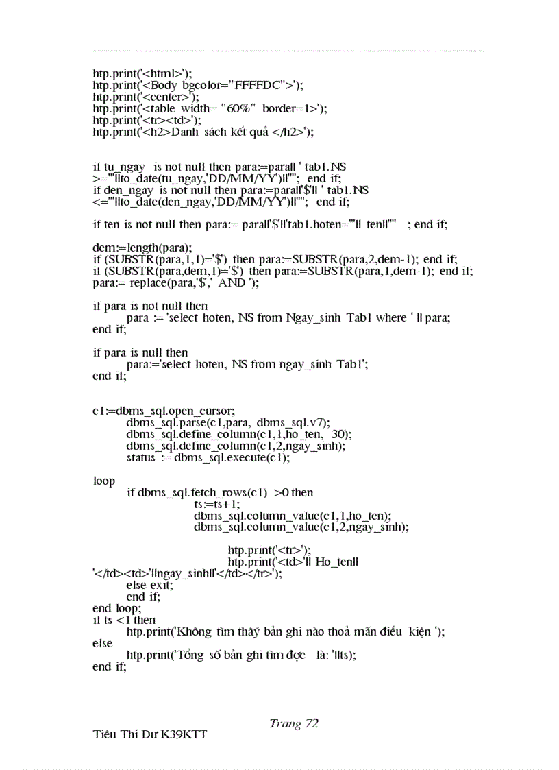 image for page Giáo Trình Truy Nhập Cơ Sở Dữ Liệu Bằng web