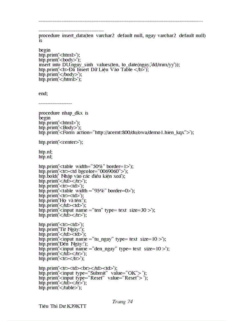 image for page Giáo Trình Truy Nhập Cơ Sở Dữ Liệu Bằng web