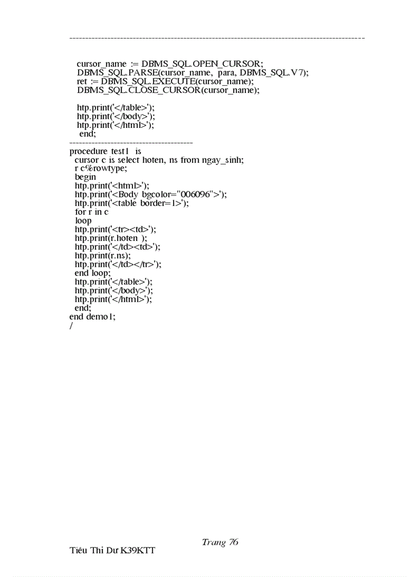 image for page Giáo Trình Truy Nhập Cơ Sở Dữ Liệu Bằng web