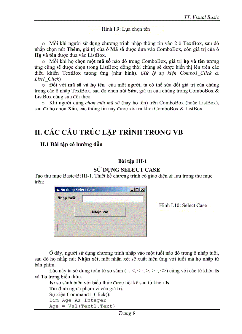 image for page Giáo Trình Và Bài Tập Visual Basic