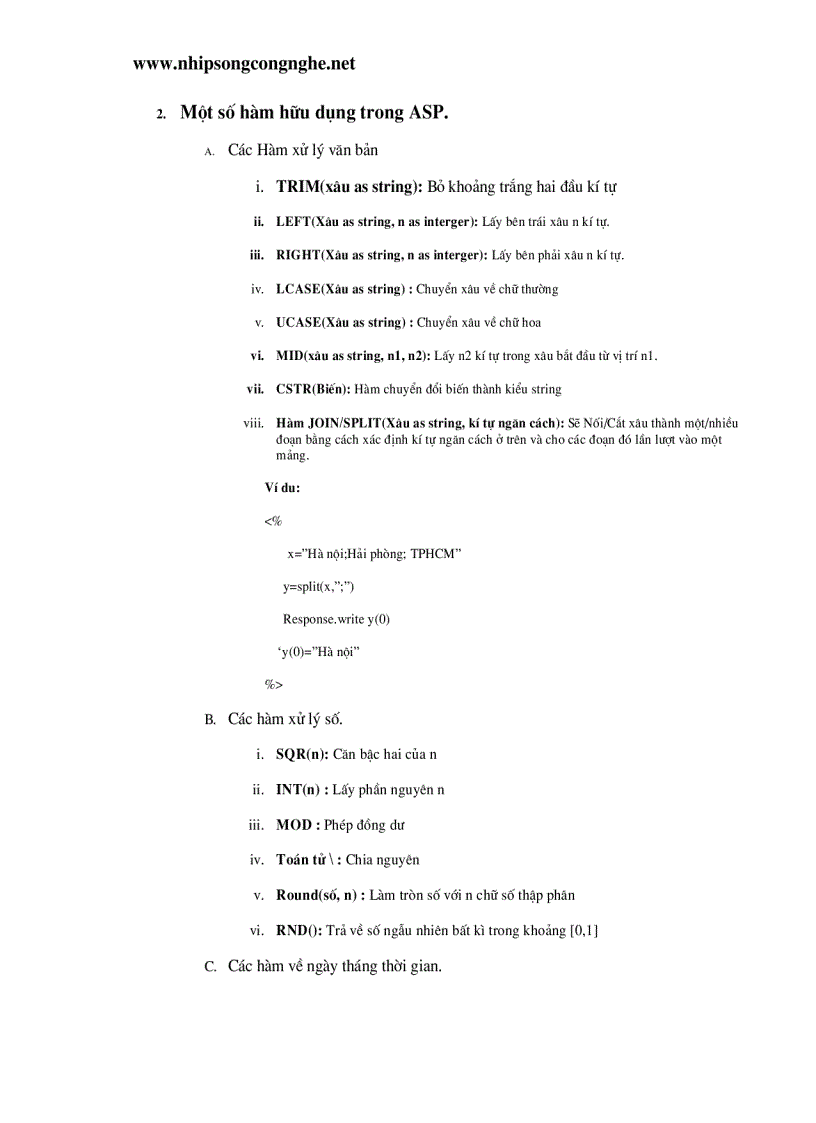 image for page Giới Thiệu Về ASP