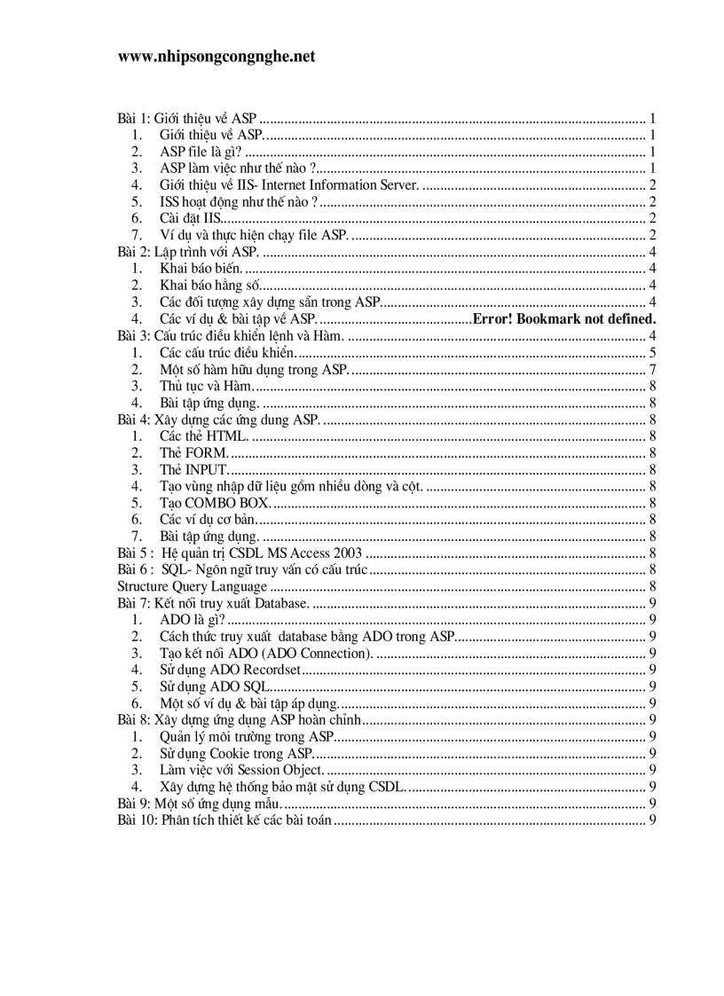 image for page Giới Thiệu Về ASP