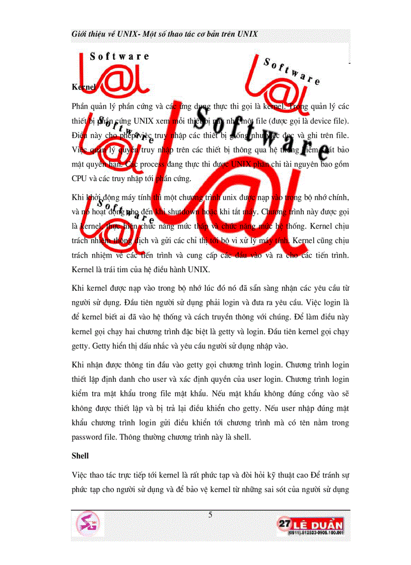 image for page Giới thiệu về Unix Một số thao tác cơ bản trên Unix