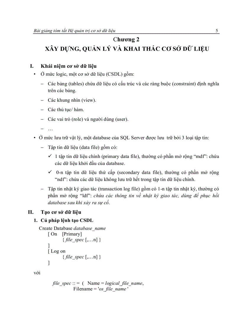 image for page Hệ quản trị cơ sở dữ liệu 1