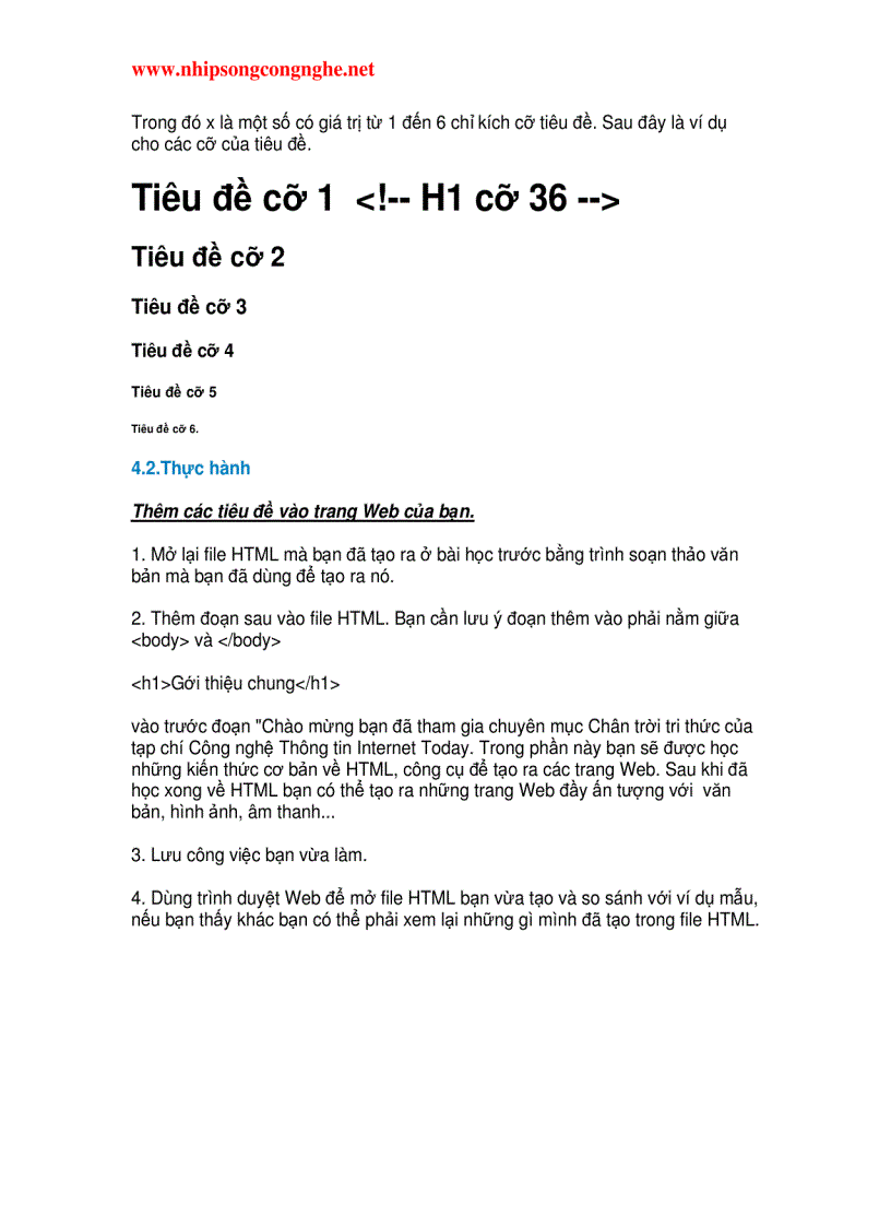 image for page HTML Căn Bản