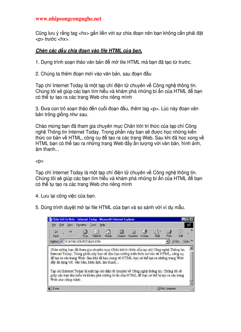 image for page HTML Căn Bản