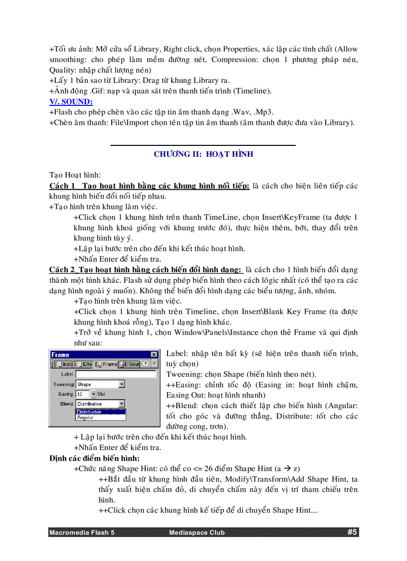 Hướng Dẫn Macromedia Flash 5