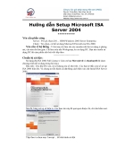 Hướng dẩn setup Microsoft ISA 2004
