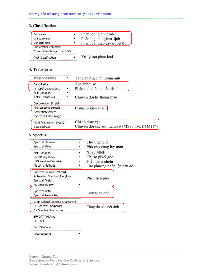 image for page Hướng dẫn sử dụng phần mềm viễn thám ENVI