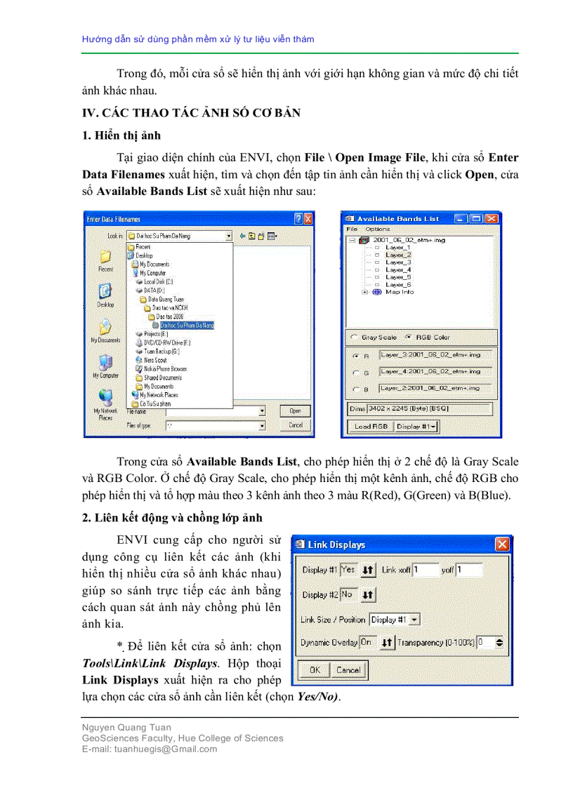image for page Hướng dẫn sử dụng phần mềm viễn thám ENVI