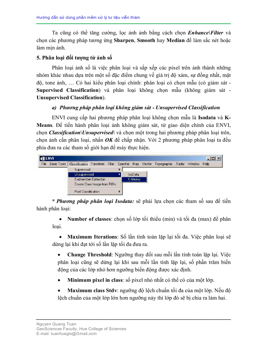 image for page Hướng dẫn sử dụng phần mềm viễn thám ENVI