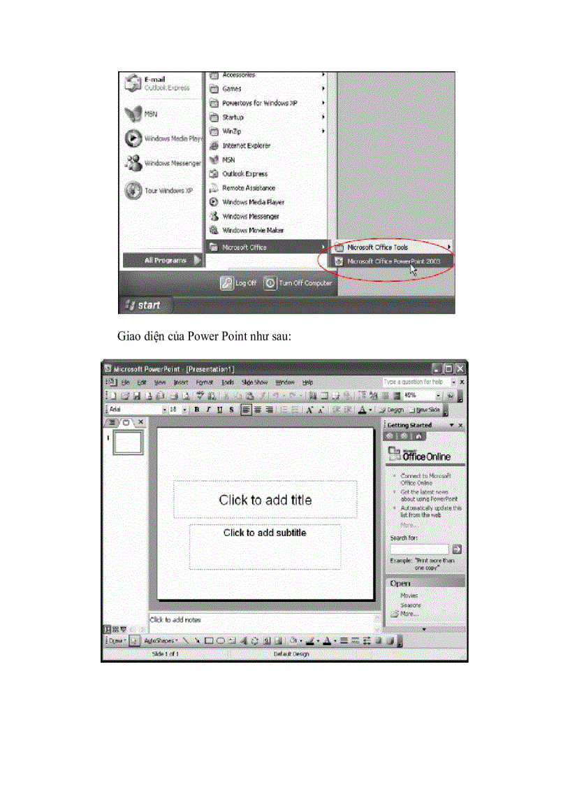 image for page Hướng dẫn sử dụng PowerPoint 2003