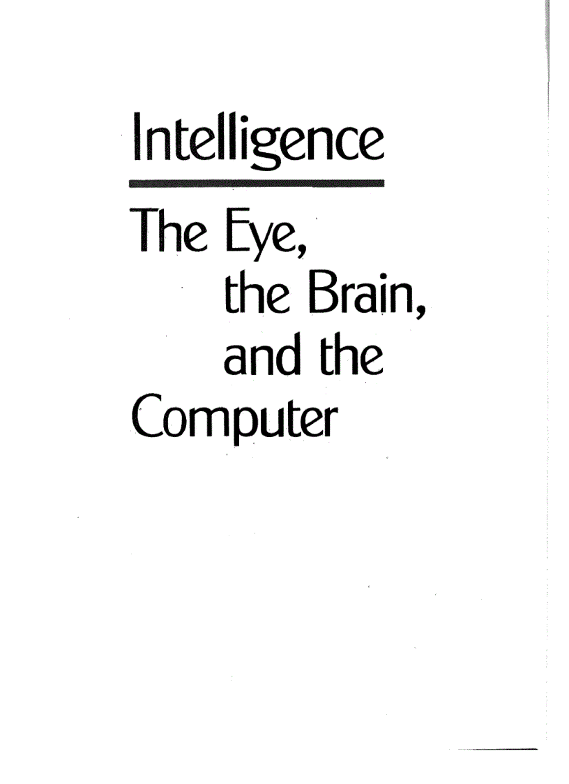 image for page Intelligence The Eye the Brain and the Computer