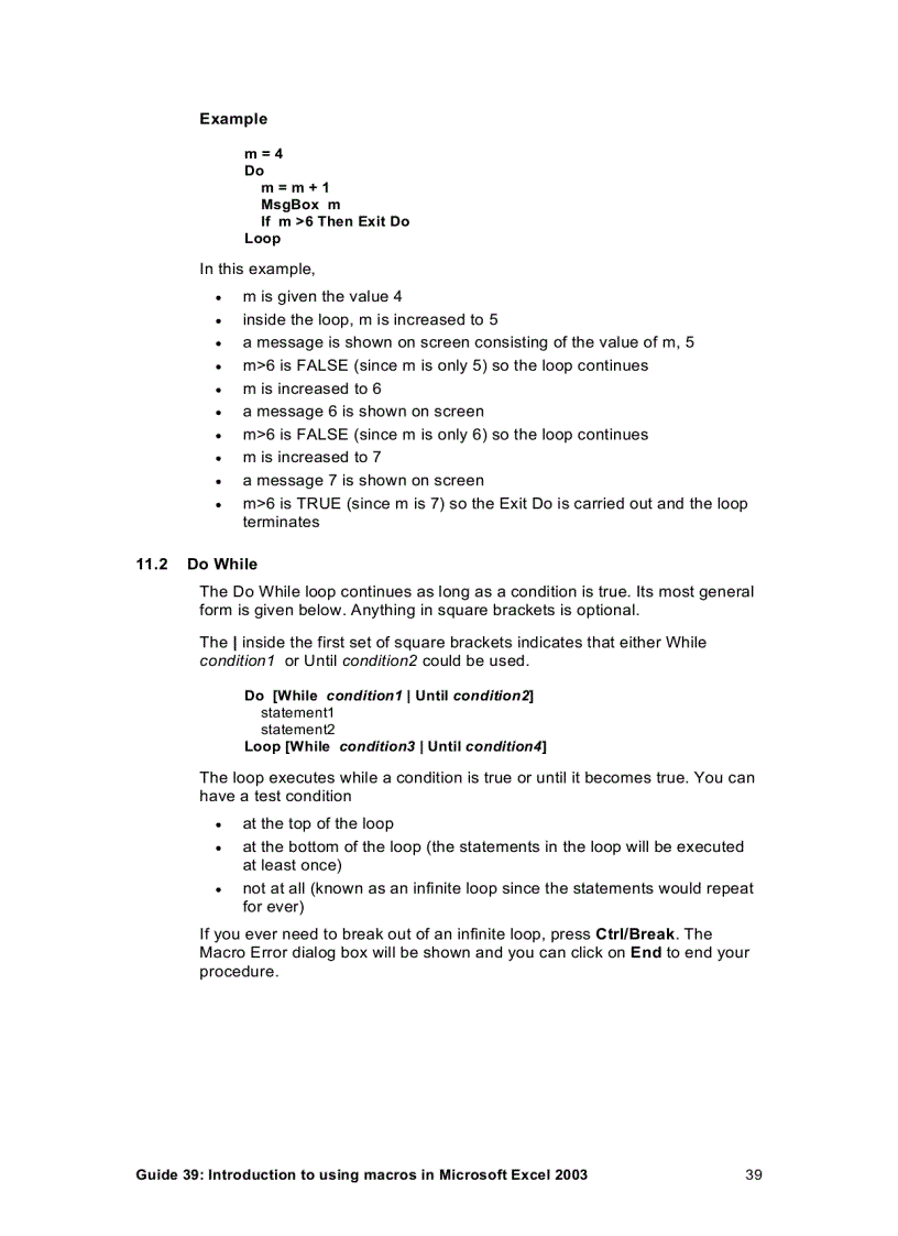 image for page Introduction to using Macros in Microsoft Excel 2003
