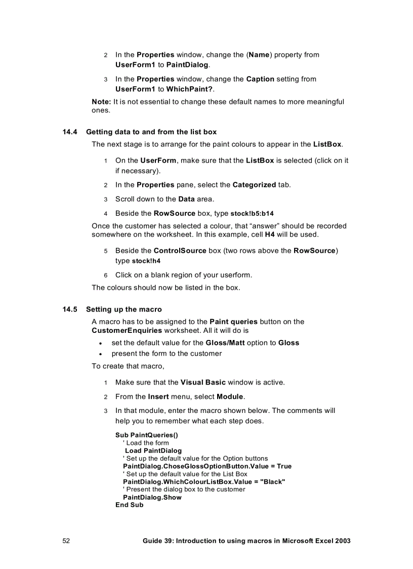 image for page Introduction to using Macros in Microsoft Excel 2003