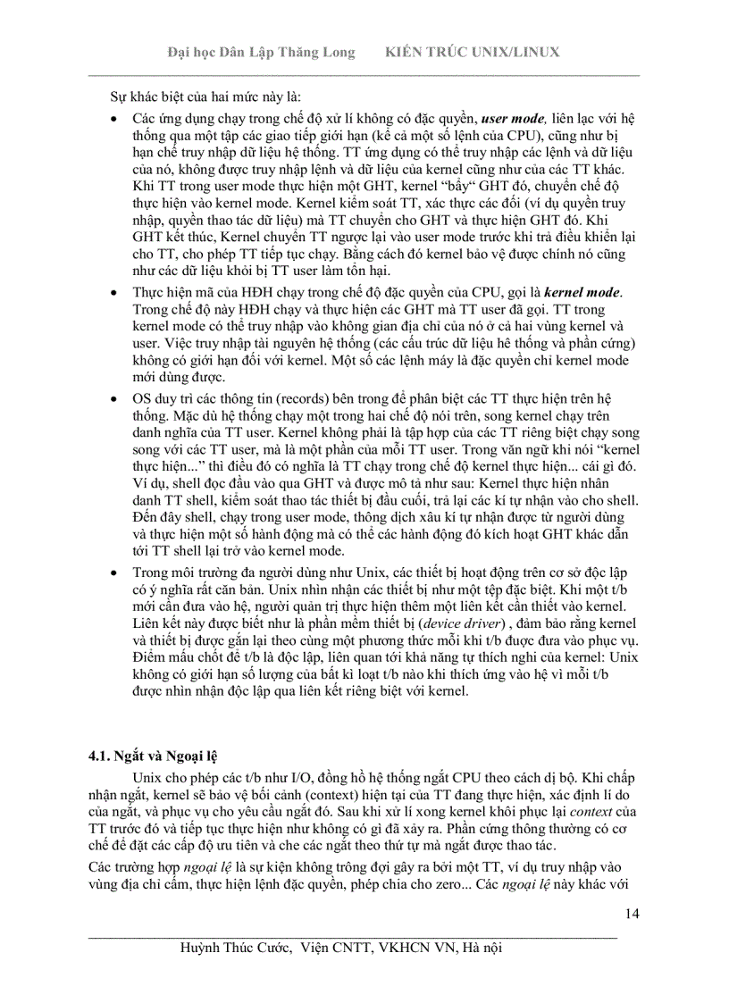 image for page Kiến trúc Unix Linux 1