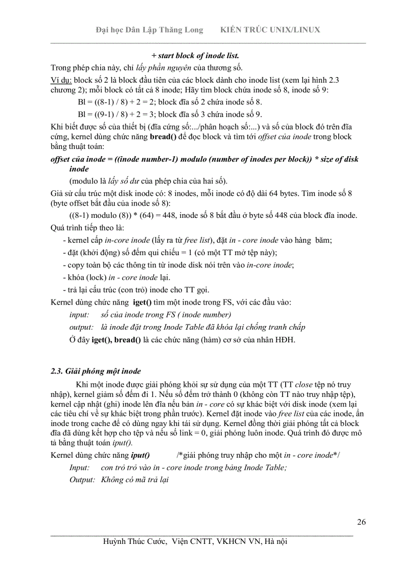 image for page Kiến trúc Unix Linux 1