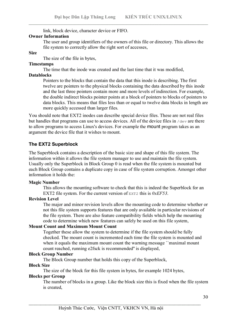 image for page Kiến trúc Unix Linux 1