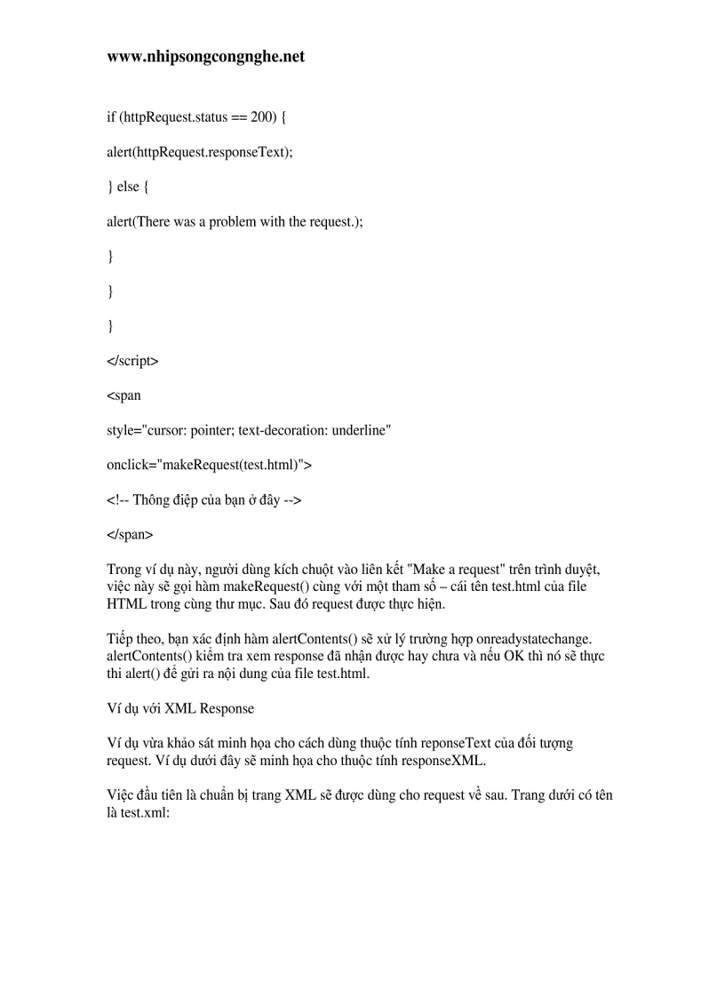 image for page Kỹ Thuật Lập Trình Ajax 1