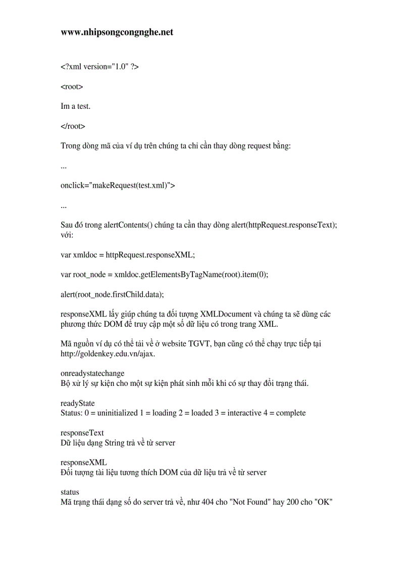 image for page Kỹ Thuật Lập Trình Ajax 1