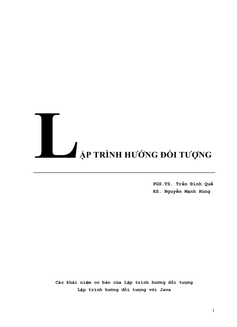 image for page Lập trình hướng đối tượng