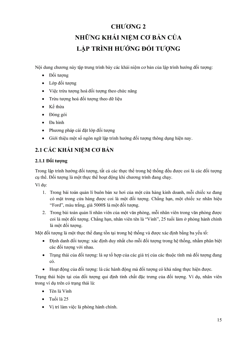 image for page Lập trình hướng đối tượng