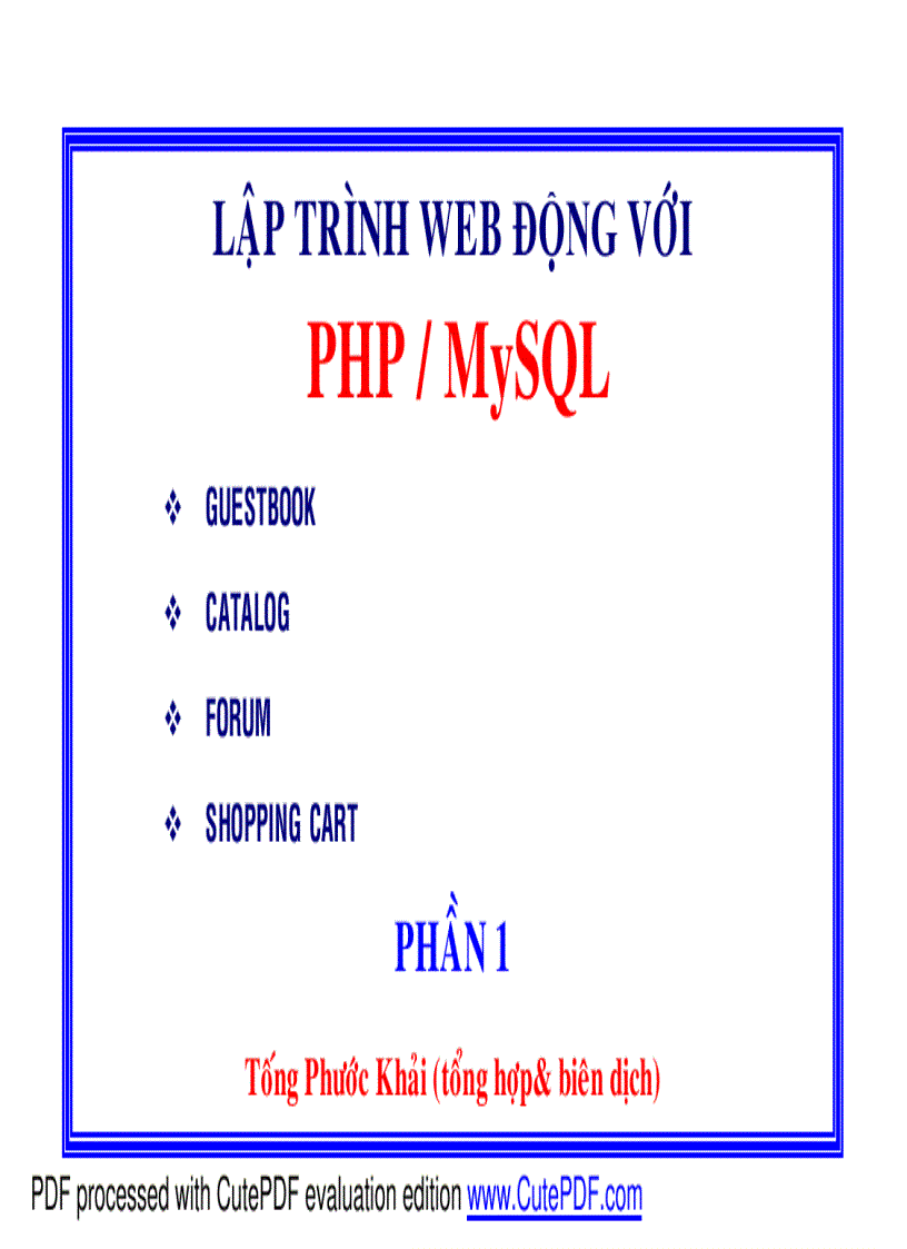 image for page Lập trình Web động với PHP và MySQL 1