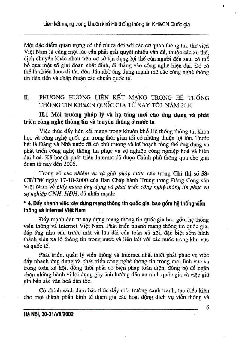 image for page Liên kết mạng trong khuôn khổ HTTT KHCN Quốc gia