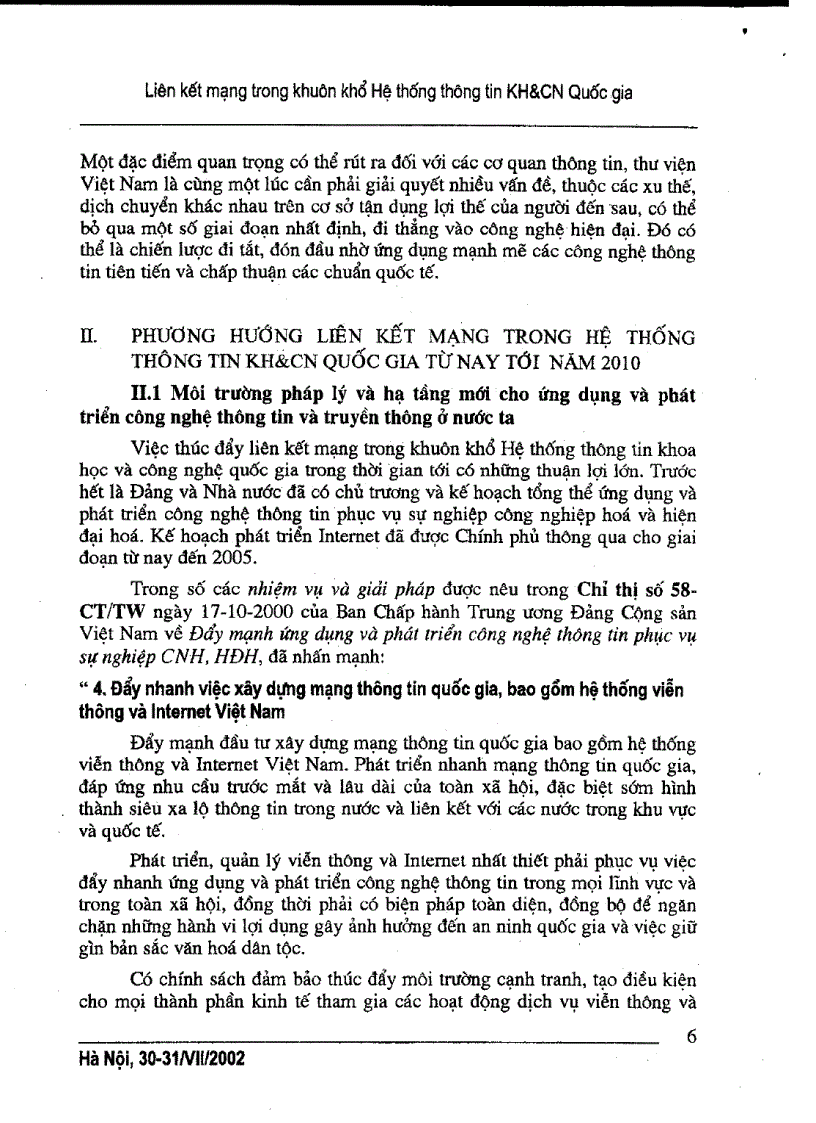 image for page Liên kết mạng trong khuôn khổ HTTT KHCN Quốc gia