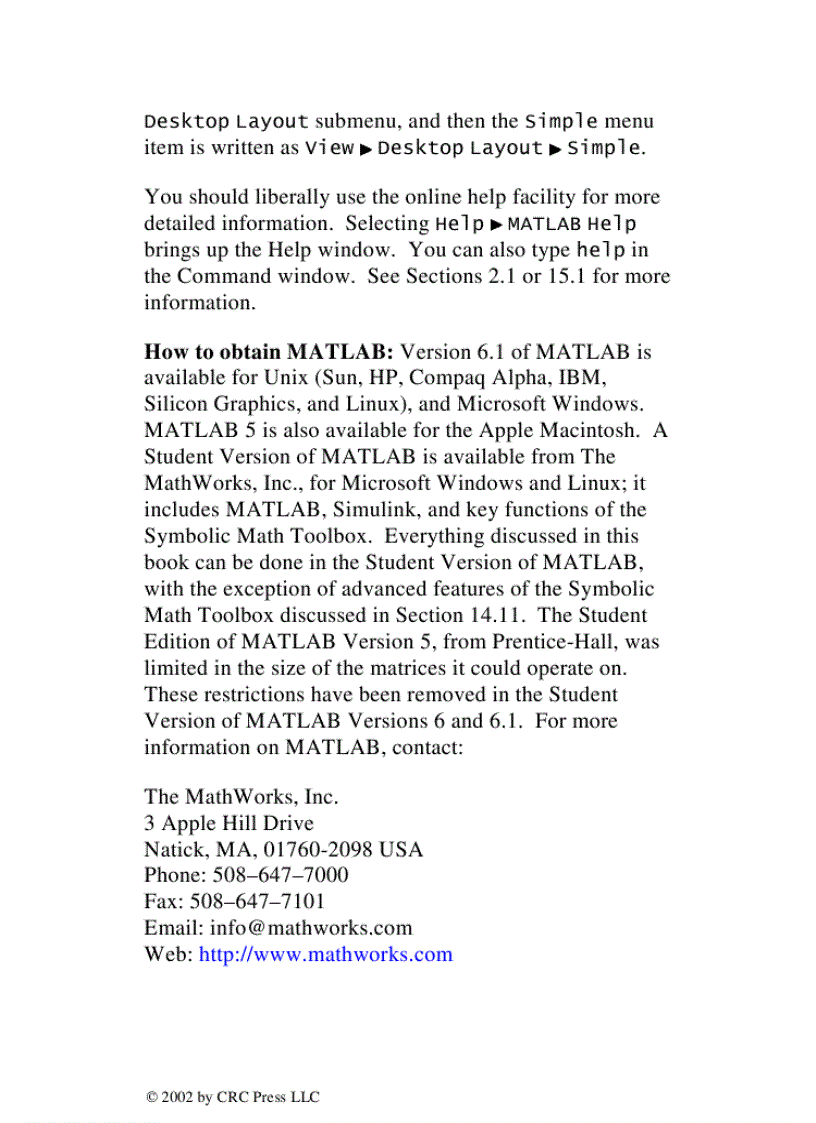 image for page MATLAB Primer 6th Edition