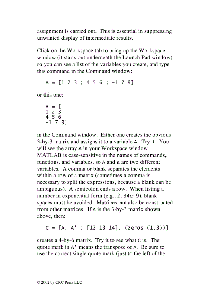 image for page MATLAB Primer 6th Edition