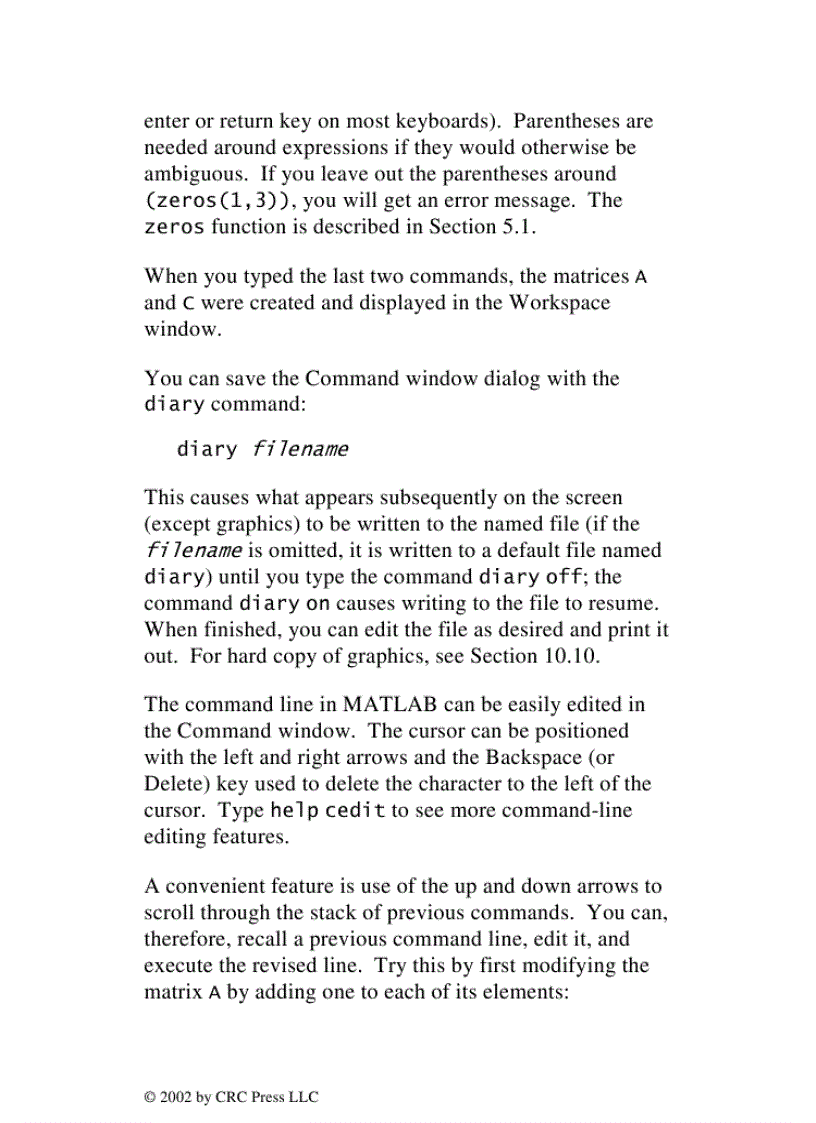 image for page MATLAB Primer 6th Edition