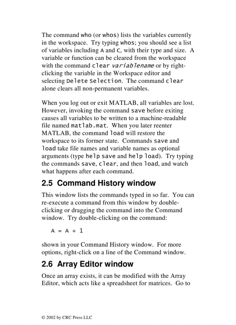 image for page MATLAB Primer 6th Edition