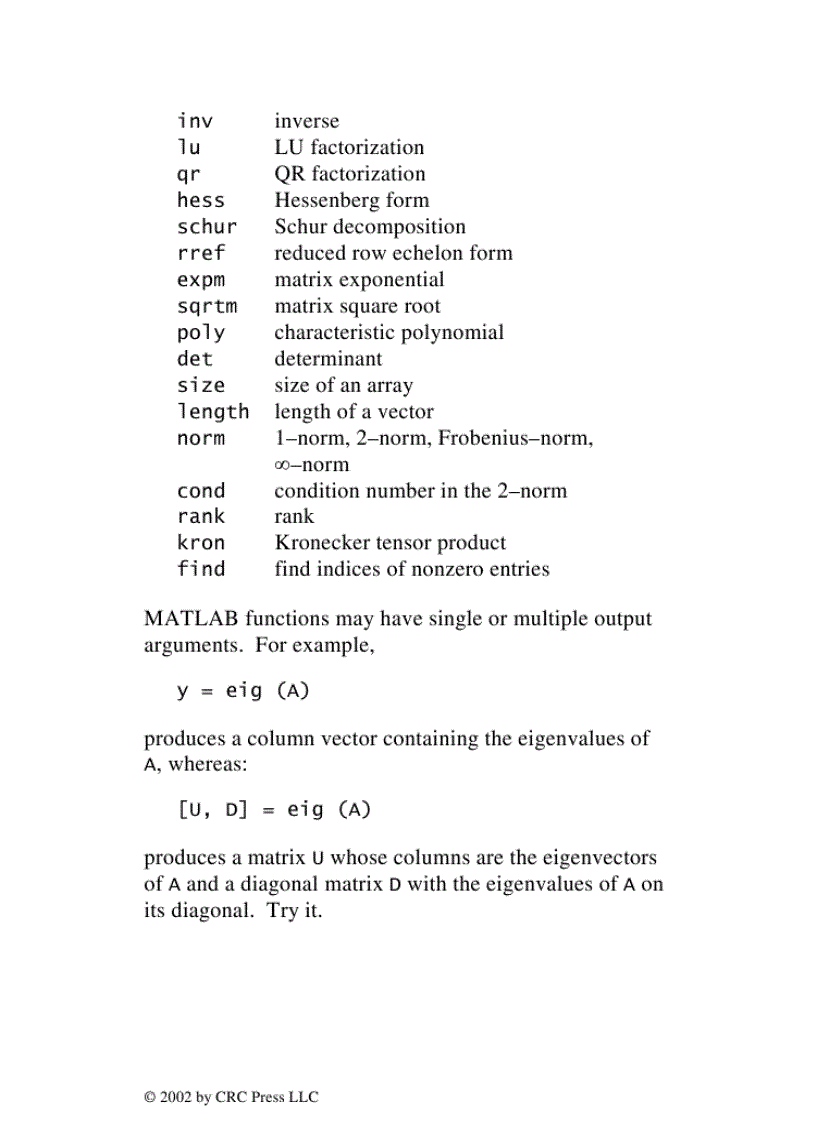 image for page MATLAB Primer 6th Edition