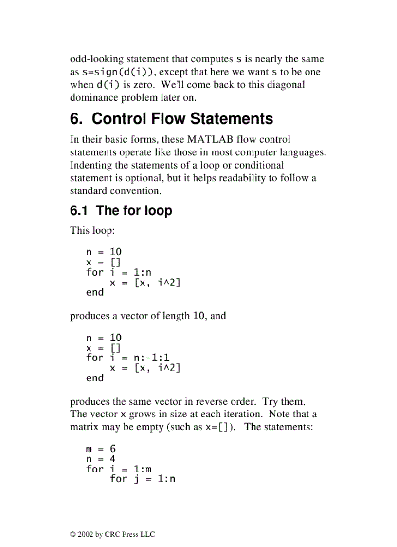 image for page MATLAB Primer 6th Edition