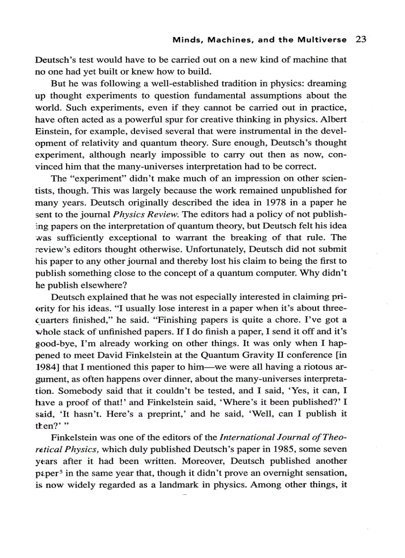 image for page Minds Machines and the Multiverse The Quest for the Quantum Computer