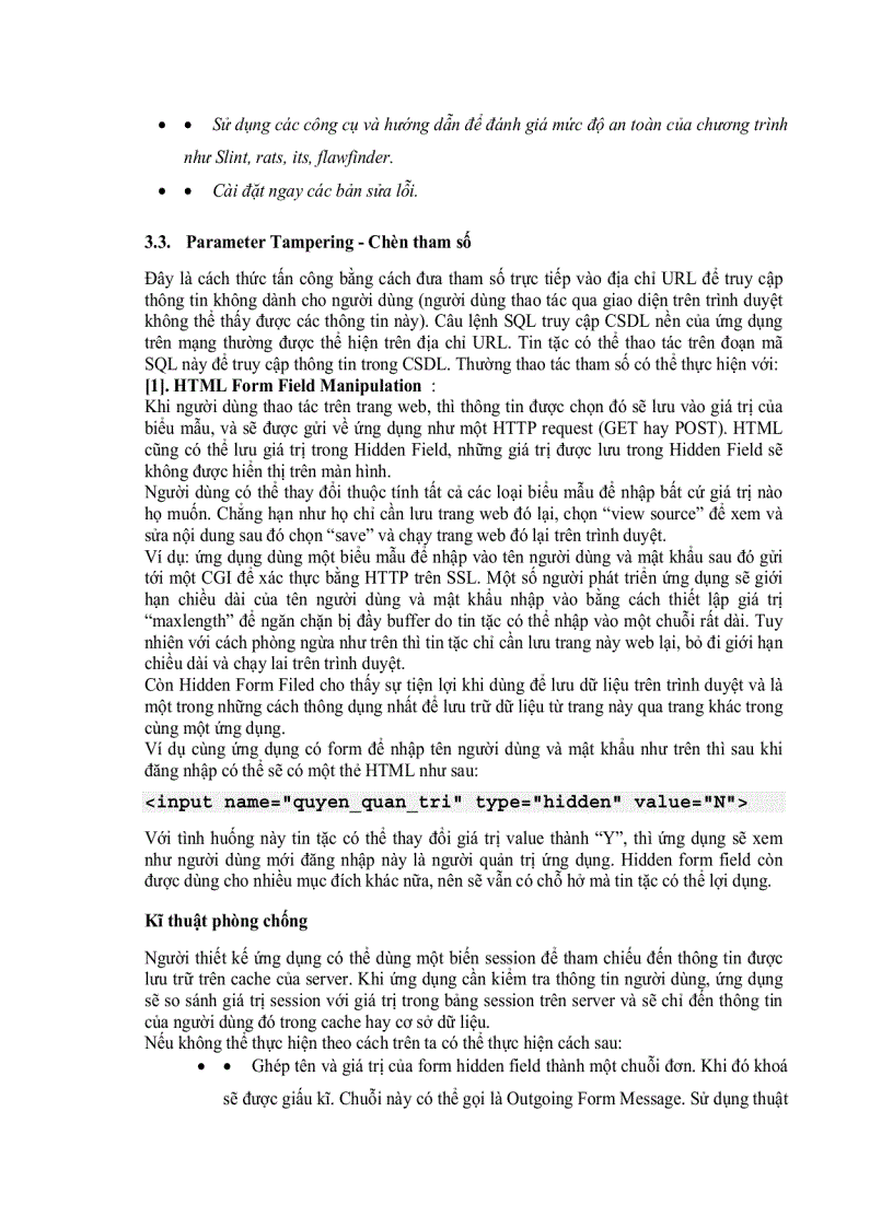 image for page Một số gợi ý để bảo mật