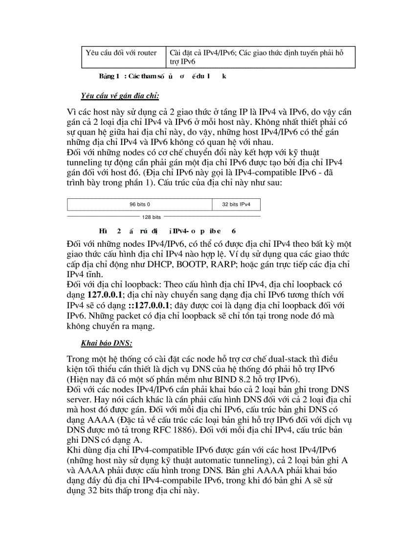 Một số vấn đề tham khảo khi triển khai mạng IPV6