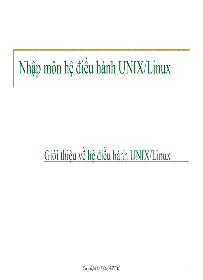 Nhập Môn Hệ Điều Hành UNIX Linux