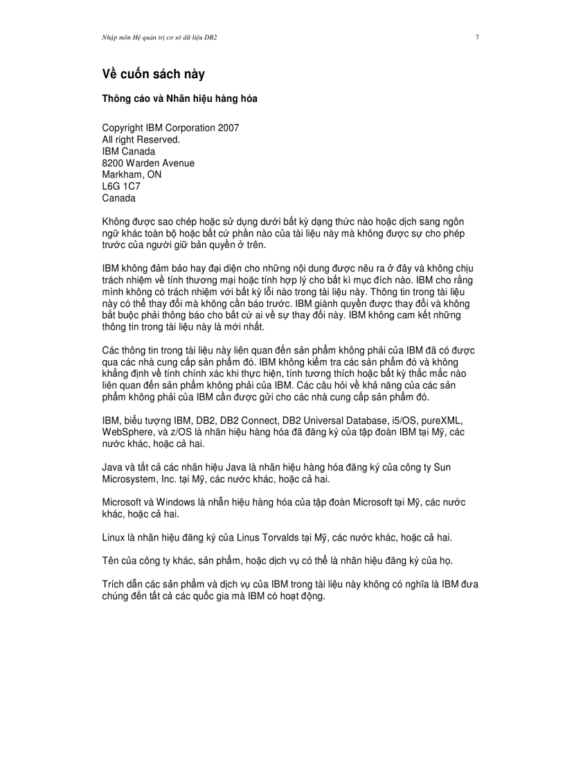 image for page Nhập môn Hệ quản trị cơ sở dữ liệu DB2