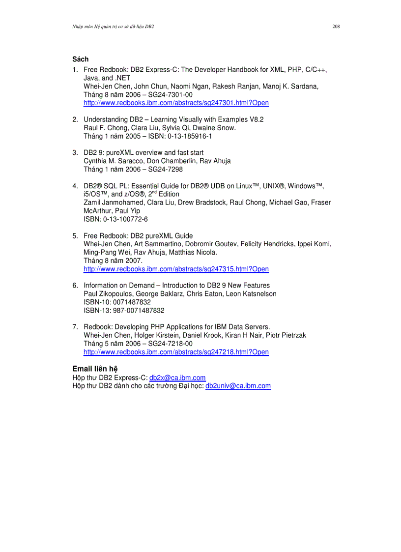 image for page Nhập môn Hệ quản trị cơ sở dữ liệu DB2